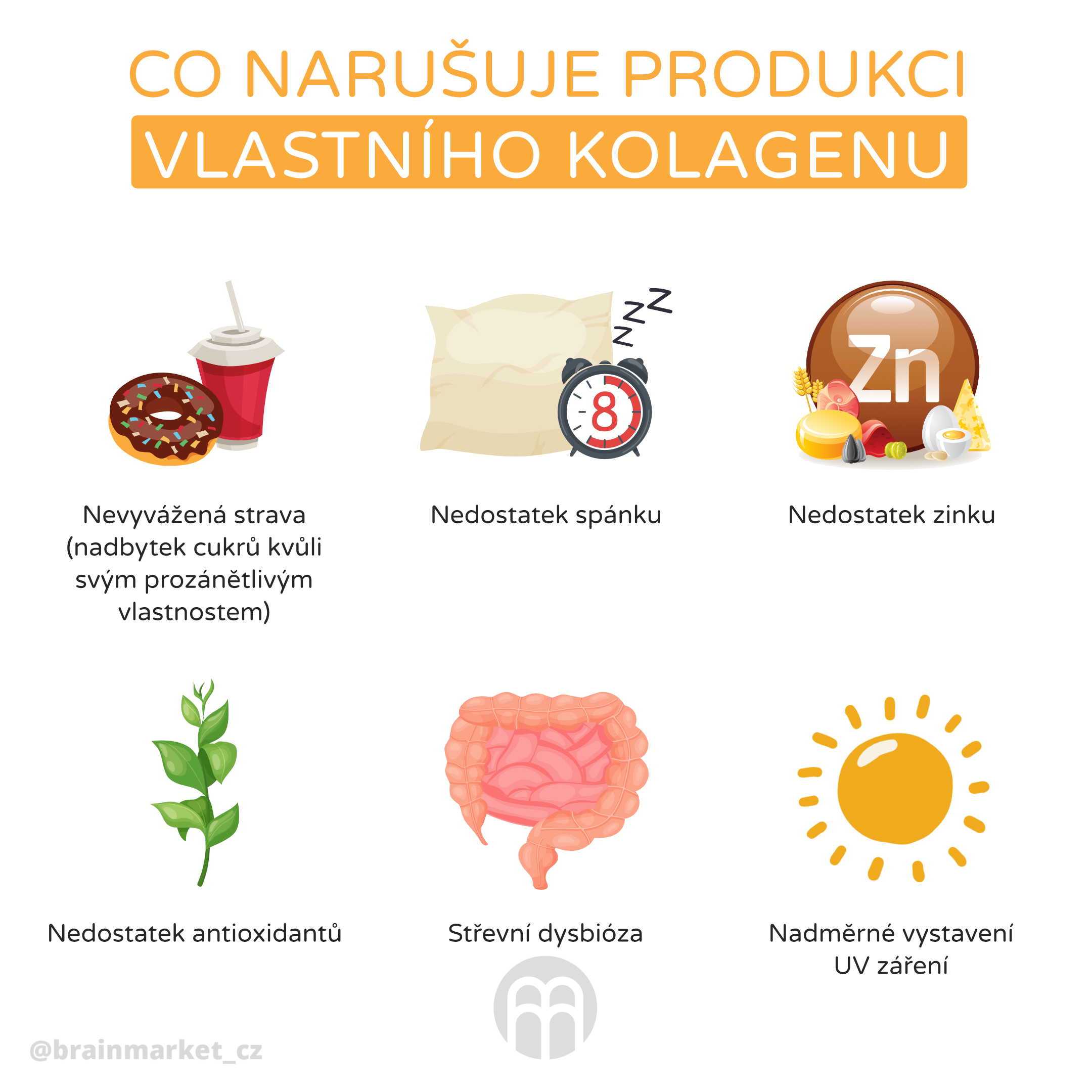 co narusuje produkci vlastniho kolagenu_infografika_cz